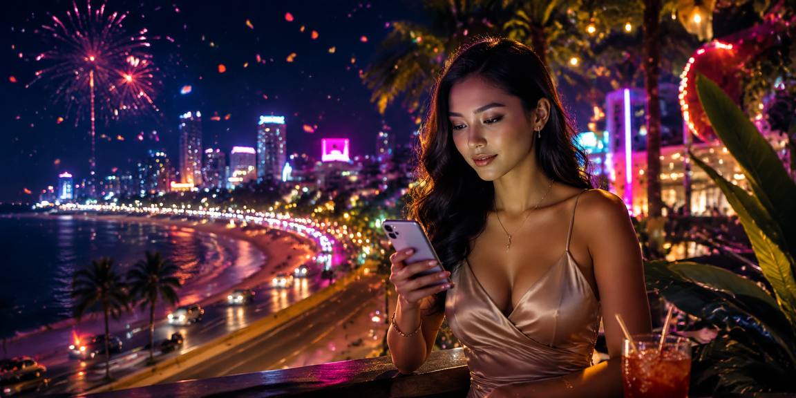 Giao diện casino di động với hiệu ứng đèn neon rực rỡ