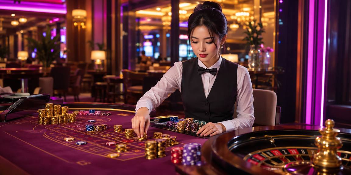 Bàn Roulette neon sống động tại casino trực tuyến arc11